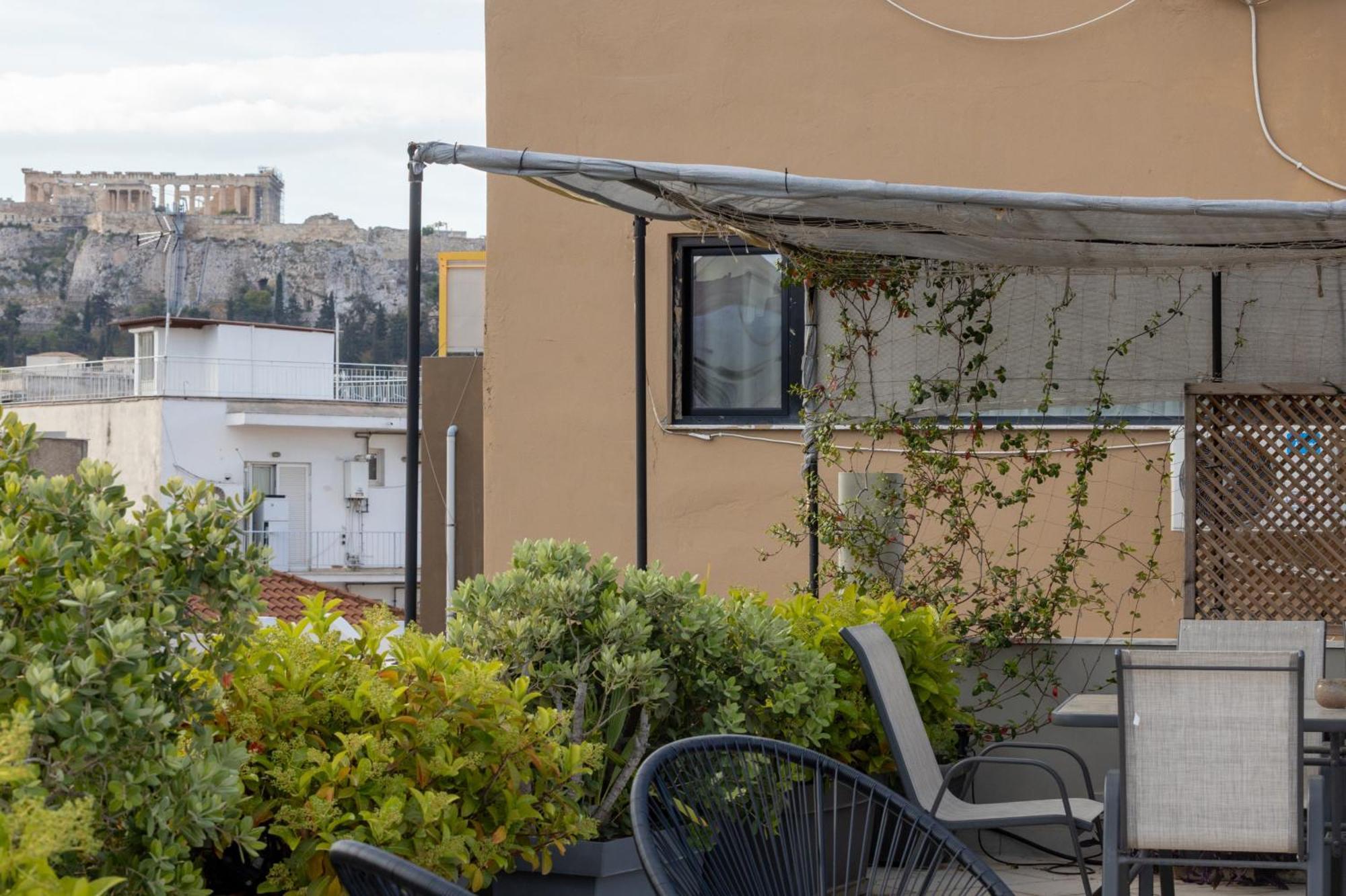 85 Sqm In The Heart Of Athens Shared Rooftop Deck Extérieur photo